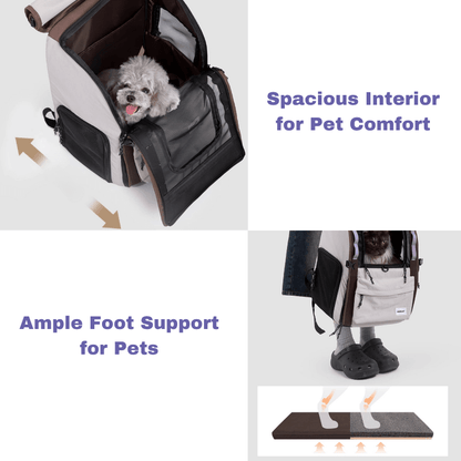 Ergonomischer Anti-Sag Haustier-Rucksack – Seitenansicht