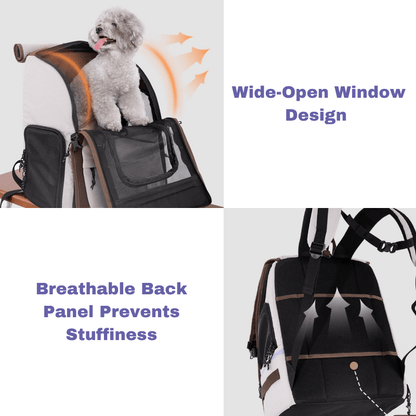 Ergonomischer Anti-Sag Haustier-Rucksack – Lifestyle-Ansicht im Einsatz