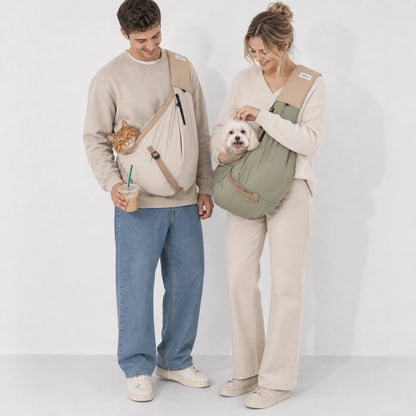 Ergonomic Portable Hands-Free Pet Sling Carrier - ZoePaws