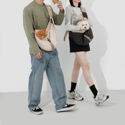 Ergonomic Portable Hands-Free Pet Sling Carrier - ZoePaws