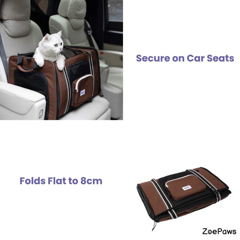 MAX Expandable Pet Travel Carrier for Cats and Small Dogs - ZoePaws