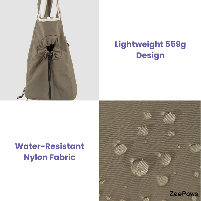 Nylon Pet Shoulder Carrier Bag for Daily Walks - ZoePaws