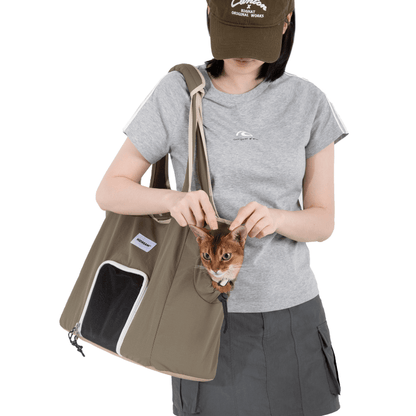 Nylon Pet Shoulder Carrier Bag for Daily Walks - ZoePaws