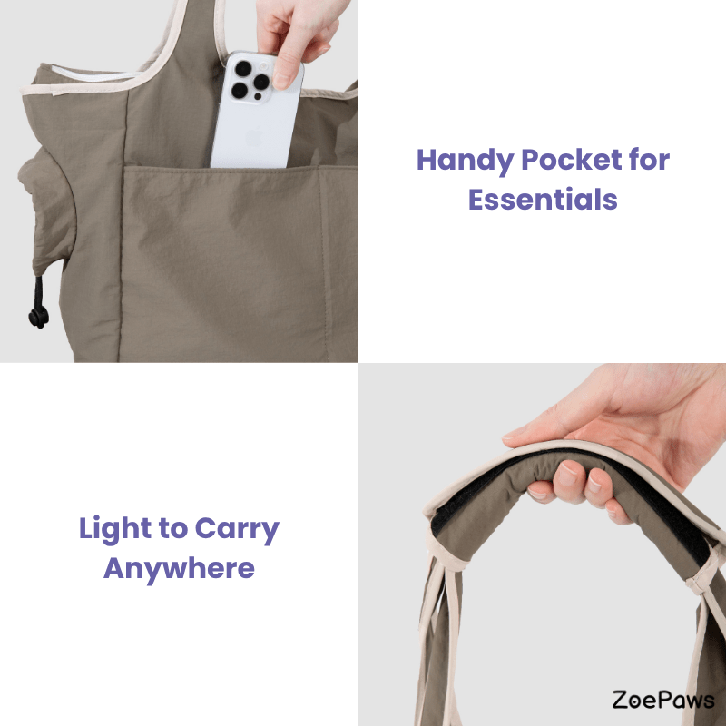 Nylon Pet Shoulder Carrier Bag for Daily Walks - ZoePaws
