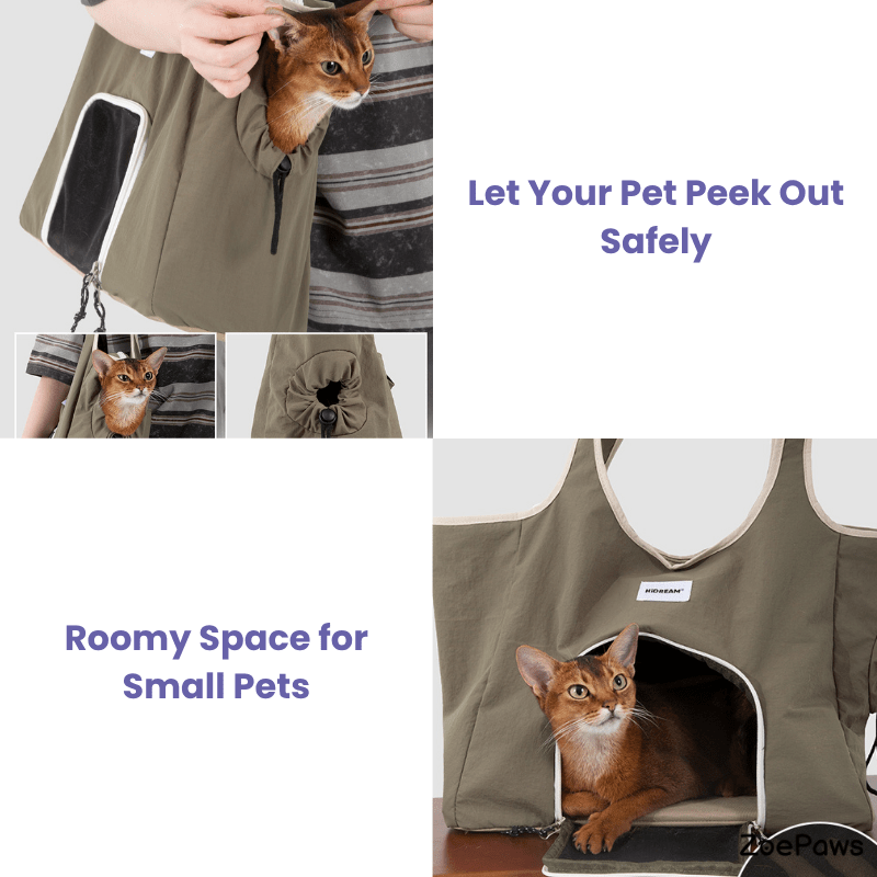 Nylon Pet Shoulder Carrier Bag for Daily Walks - ZoePaws