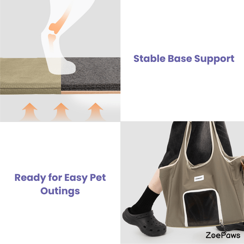 Nylon Pet Shoulder Carrier Bag for Daily Walks - ZoePaws