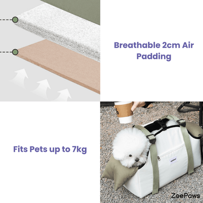 Pet Walking Shoulder Bag with Removable Mesh Cover - ZoePaws