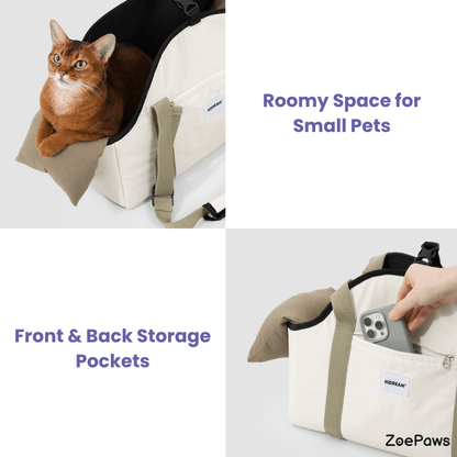 Pet Walking Shoulder Bag with Removable Mesh Cover - ZoePaws