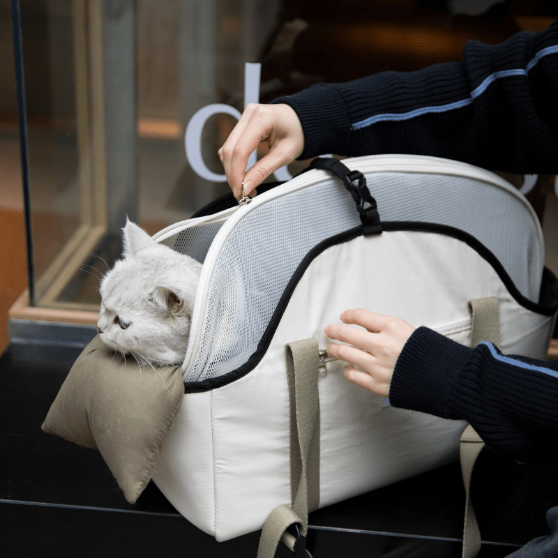 Pet Walking Shoulder Bag with Removable Mesh Cover - ZoePaws