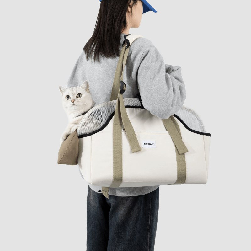 Pet Walking Shoulder Bag with Removable Mesh Cover - ZoePaws