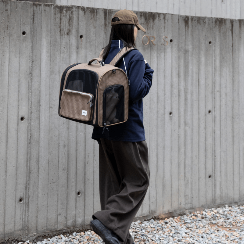 Plaid Pet Travel Backpack Carrier with Large Ventilated Space - ZoePaws