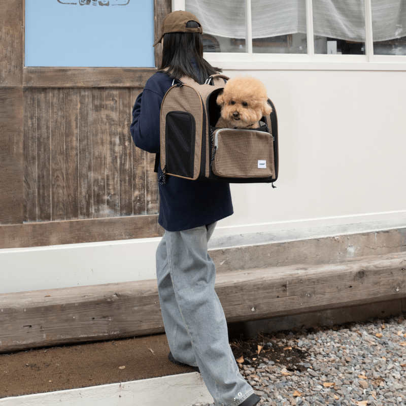 Plaid Pet Travel Backpack Carrier with Large Ventilated Space - ZoePaws