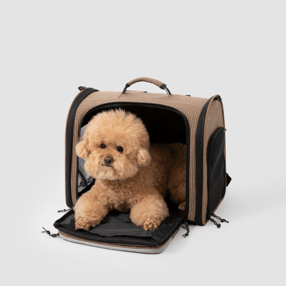 Plaid Pet Travel Backpack Carrier with Large Ventilated Space - ZoePaws
